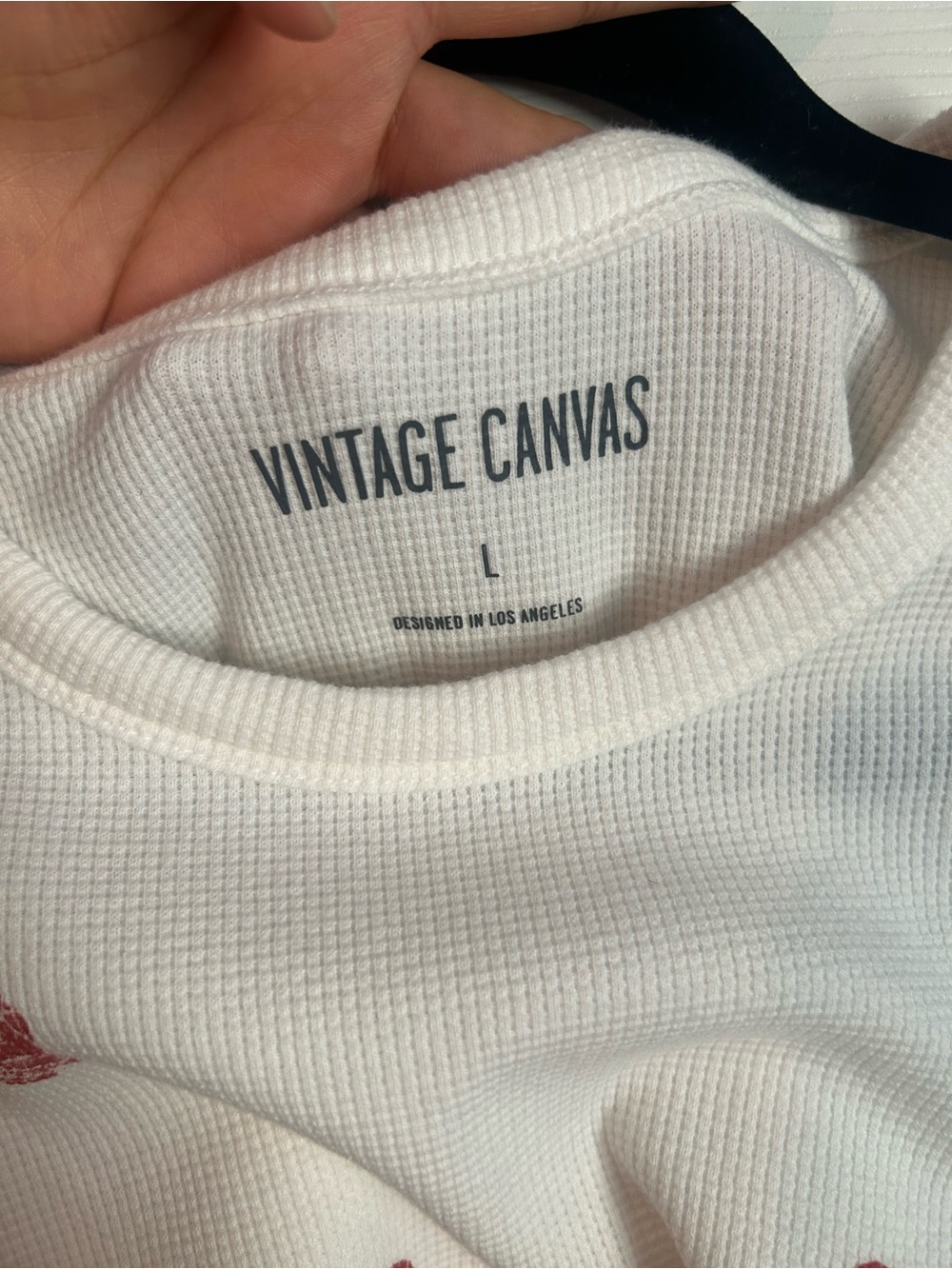 White Tank with Red Roses print - Picture 2 of 4